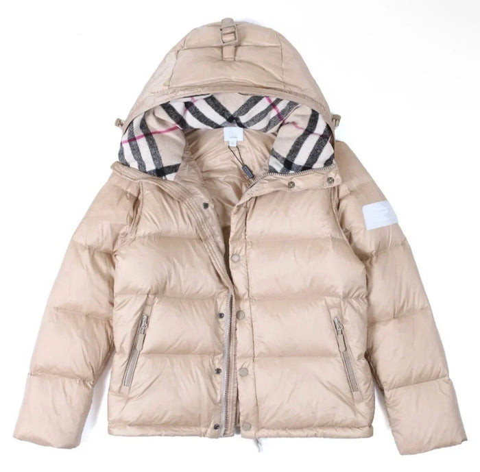 HALDEN Checked Coat - Beige