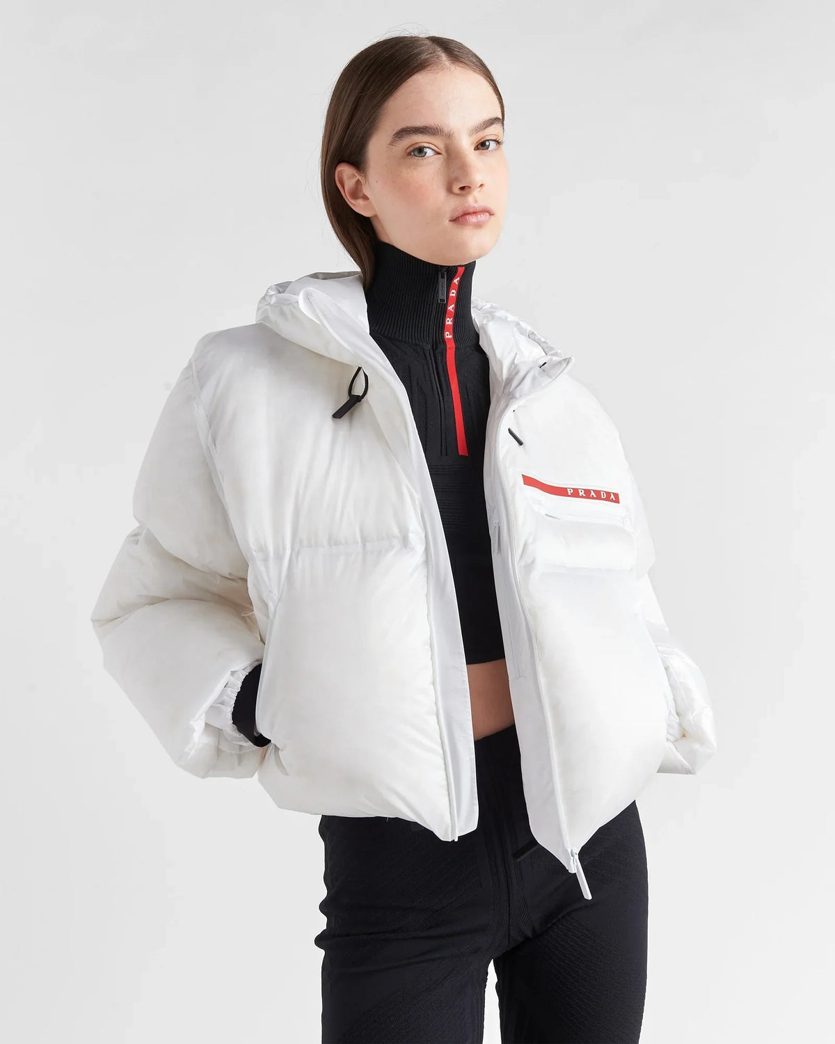 QUARTZ Cropped Padded Jacket - White