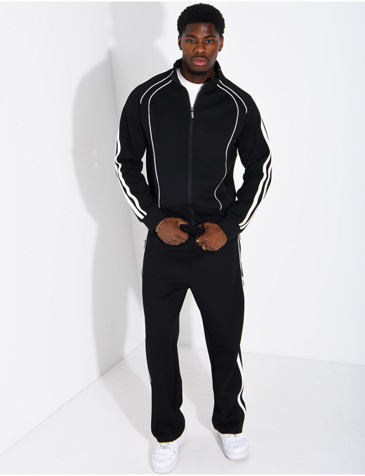 Striped track jacket and pants set