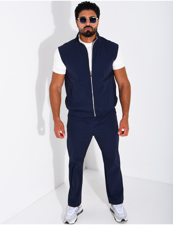 Waterproof reversible vest and pants set