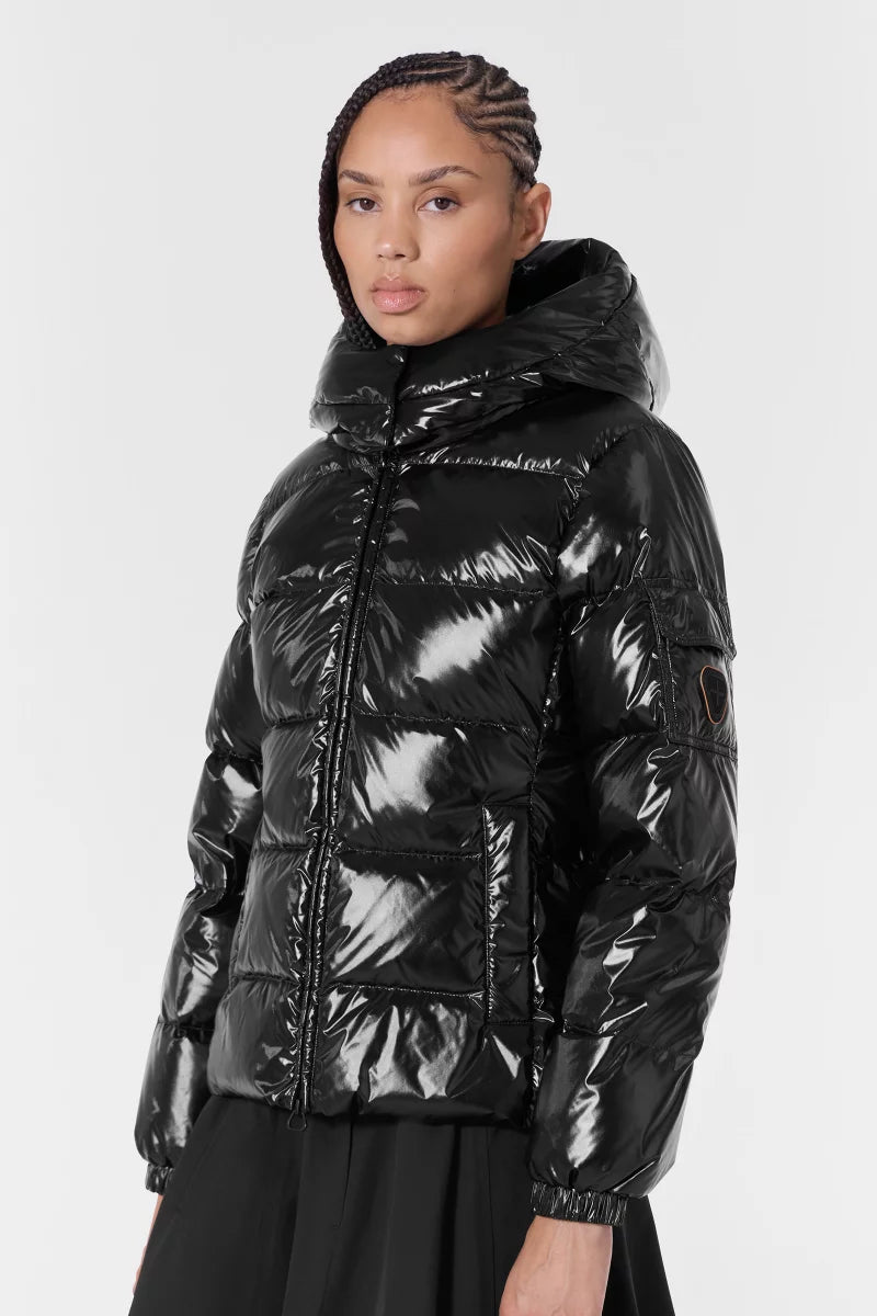 NIMBUS Glossy Puffer Jacket - Black