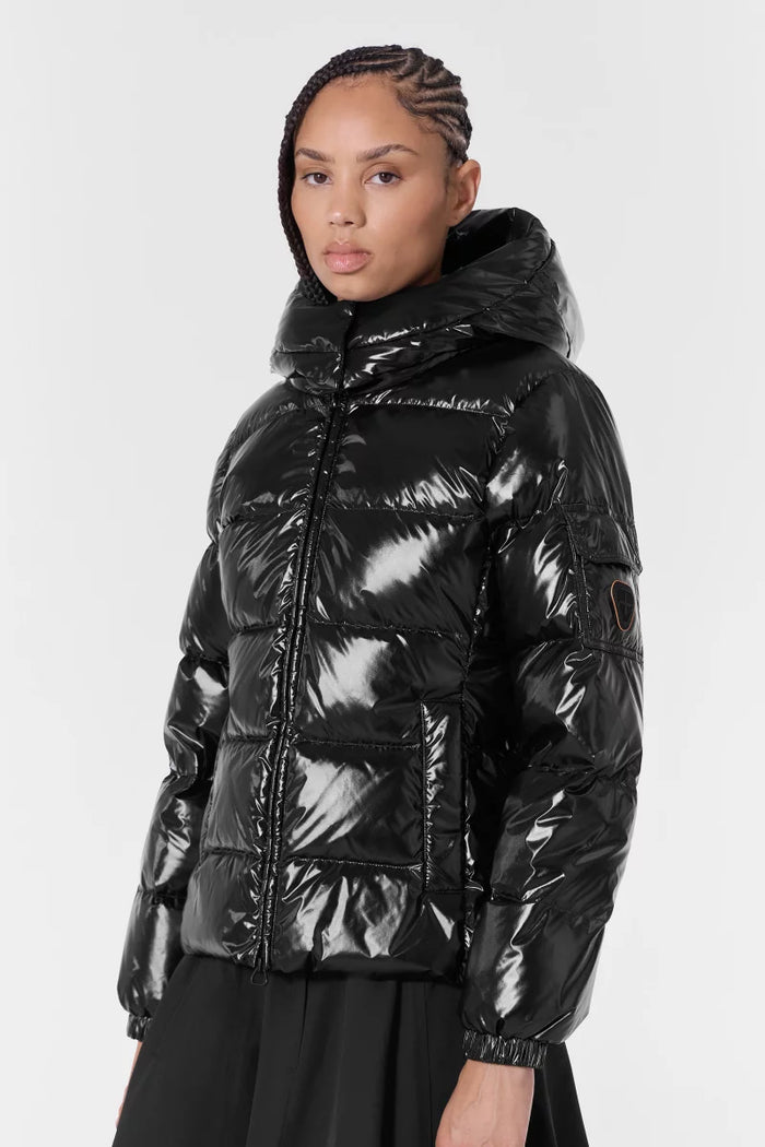 NIMBUS Glossy Puffer Jacket - Black
